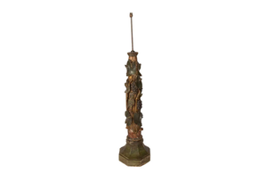 CARVED 18TH CENTURY CANDLSTICK LAMP