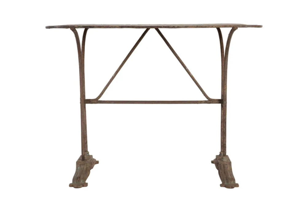RARE FRENCH IRON GARDEN TABLE - FRENCH GARDEN TABLE - AD & PS ANTIQUES