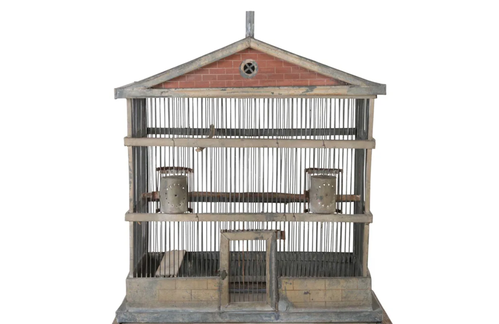 LARGE RARE FRENCH BIRD CAGE