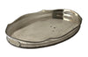 LARGE ENGLISH WORN SILVERPLATE OVAL TRAY