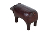 ENGLISH LEATHER PIG FOOTSTOOL