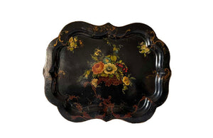 Large Napoleon III Papier Mache Tray - French Decorative Antiques - Antique Trays - French Antiques - Papier Mache - Decorative Antiques - French Antiques - Fine Antiques - Antique Shops Tetbury - adpsantiques - AD & PS Antiques