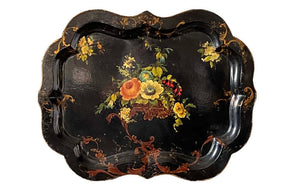 Large Napoleon III Papier Mache Tray - French Decorative Antiques - Antique Trays - French Antiques - Papier Mache - Decorative Antiques - French Antiques - Fine Antiques - Antique Shops Tetbury - adpsantiques - AD & PS Antiques