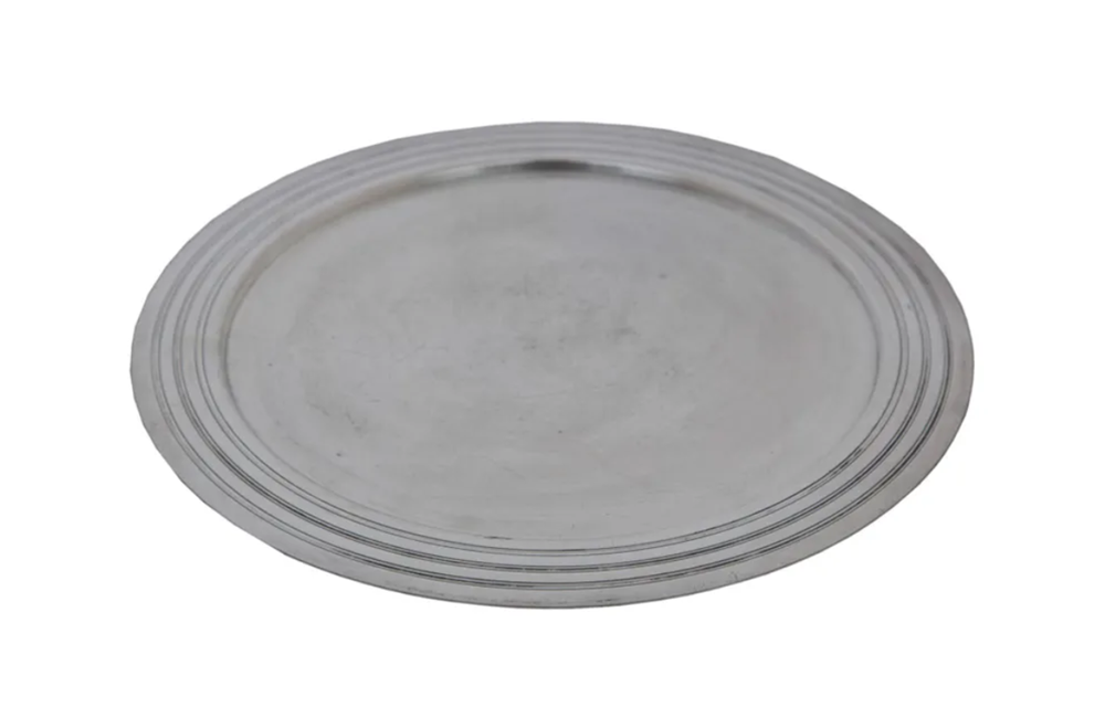 ROUND SILVERPLATE COCKTAIL TRAY