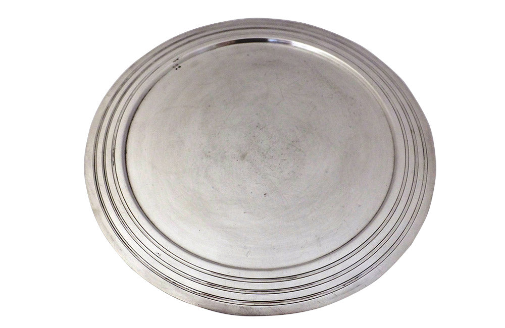 ROUND SILVERPLATE COCKTAIL TRAY