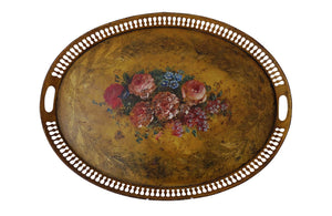 19TH CENTURY PAINTED TOLE TRAY