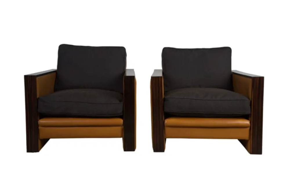 ART DECO STYLE ARMCHAIRS