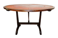 FRENCH LEATHER TOP VINEYARD TABLE