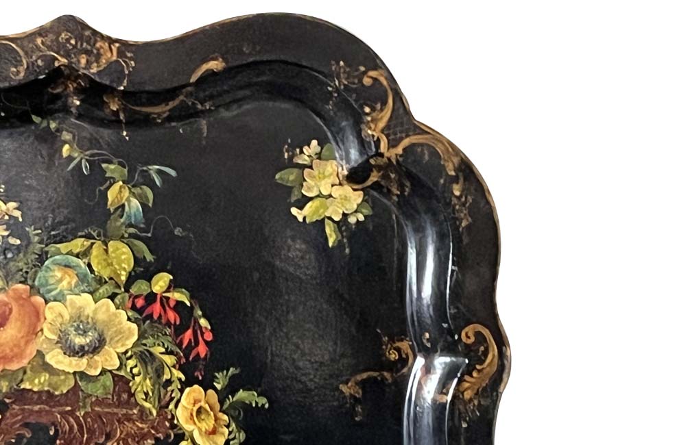 Large Napoleon III Papier Mache Tray - French Decorative Antiques - Antique Trays - French Antiques - Papier Mache - Decorative Antiques - French Antiques - Fine Antiques - Antique Shops Tetbury - adpsantiques - AD & PS Antiques