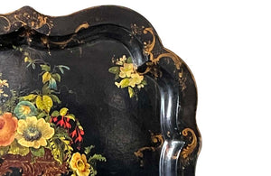 Large Napoleon III Papier Mache Tray - French Decorative Antiques - Antique Trays - French Antiques - Papier Mache - Decorative Antiques - French Antiques - Fine Antiques - Antique Shops Tetbury - adpsantiques - AD & PS Antiques