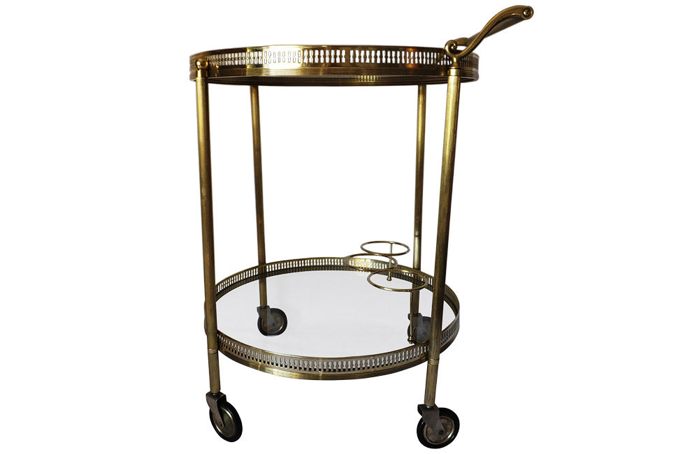 ROUND VINTAGE COCKTAIL TROLLEY