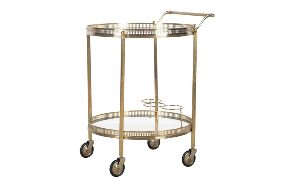 ROUND VINTAGE COCKTAIL TROLLEY