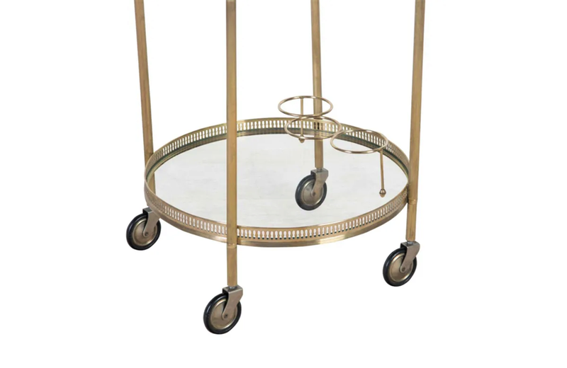 ROUND VINTAGE COCKTAIL TROLLEY