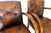 PAIR OF 1940's LEATHER BRIDGE CHAIRS
