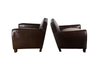 PAIR OF 1940'S LEATHER CLUB CHAIRS