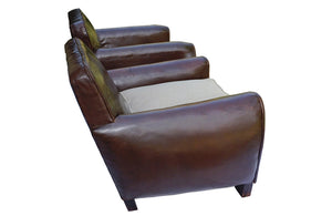 PAIR OF 1940'S LEATHER CLUB CHAIRS