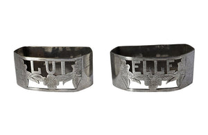 VINTAGE HIS & HERS NAPKIN RINGS