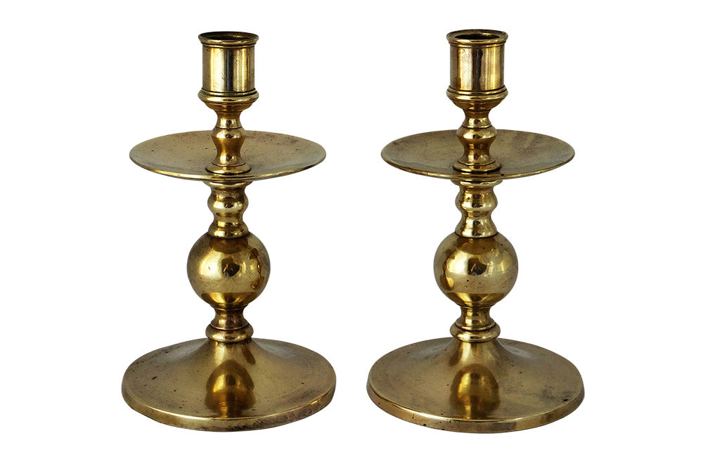 PAIR OF DUTCH CANDLESTICKS