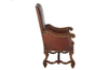 Handsome, beautifully carved walnut, leather armchair in the Louis XIV style - Antique Chairs - Antique Furniture