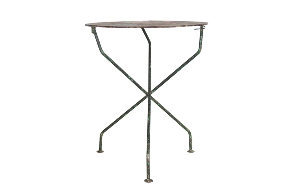 French Folding Iron Table - French Garden Table - AD & PS ANTIQUES