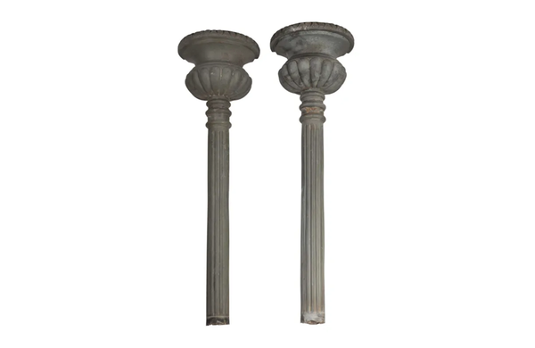PAIR OF 19TH CENTURY DECORATIVE ZINC ELEMENTS -ON SALE 30% OFF-