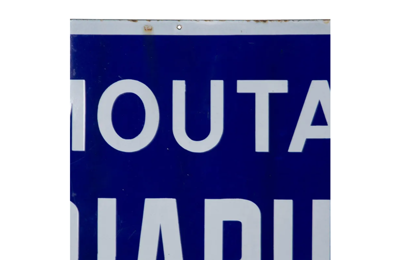 LARGE ENAMELLED MUSTARD ADVERTISING SIGN