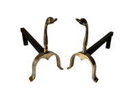 Pair Of Maison Jansen Style Andirons - Mid Century Accessories - Fireplace Accessories - Andirons - Mid Century Modern - Firedogs - French Decorative Accessories - Antique Shops Tetbury - AD & PS Antiques