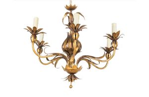 PAIR OF HOLLYWOOD REGENCY STYLE CHANDELIERS
