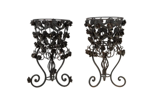 DECORATIVE IRON JARDINIERES