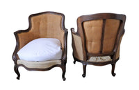 PAIR OF LOUIS XV REVIVAL ARMCHAIRS