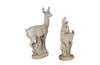 DEER AND FAWN GARDEN STATUES