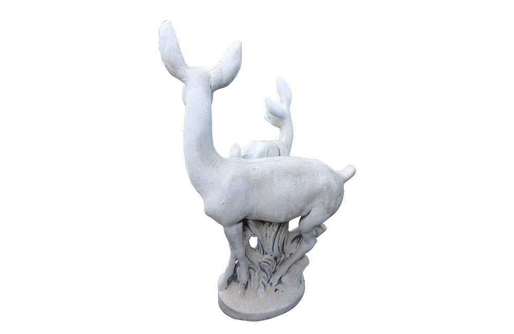 DEER AND FAWN GARDEN STATUES