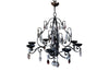 FRENCH IRON & CRYSTAL CHANDELIER