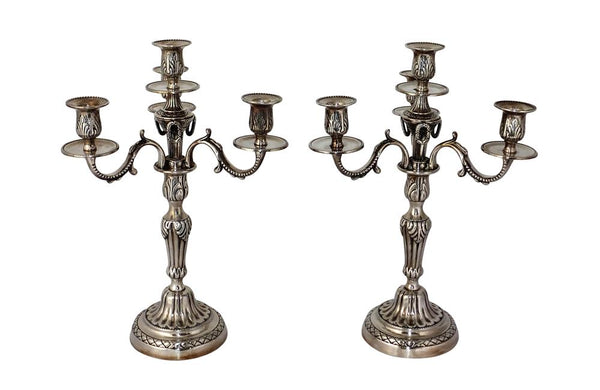 PAIR OF NEO-CLASSICAL REVIVAL CANDLEABRAS