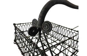 FRENCH 19TH CENTURY WIREWORK GLASS CARRIER