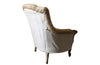 LAMBREQUIN TUFTED ARMCHAIR