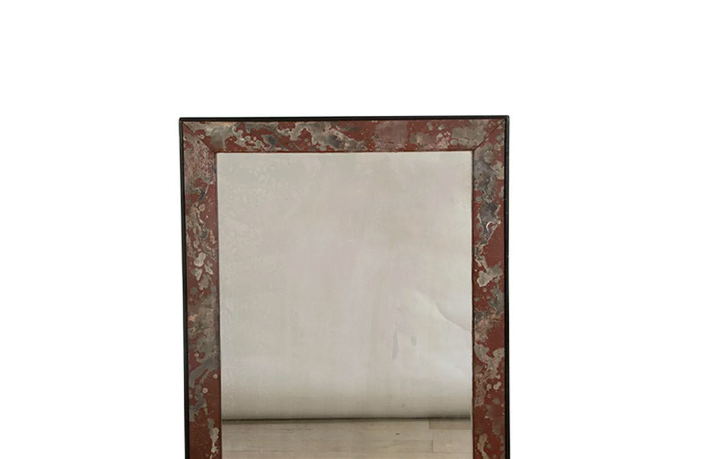 PAINTED FAUX MARBLE MIRROR