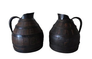 PAIR OF BURGUNDY WINE JUGS