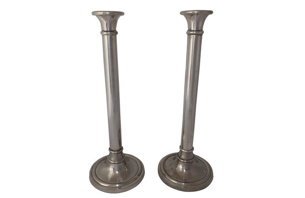 PAIR OF TALL VINTAGE CANDLESTICKS