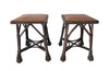 PAIR OF AESTHETIC MOVEMENT STOOLS