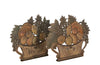 PAIR OF DECORATIVE TOLE DUMMY BOARD LAMPS