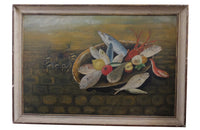 SIGNED STILL-LIFE WITH FISH BY M.CLUZEL