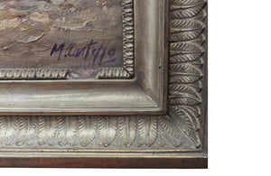 NAUGHTY PAINTING SIGNED M.CASTELLO