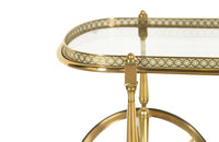 FRENCH BRASS COCKTAIL TROLLEY
