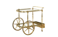 FRENCH BRASS COCKTAIL TROLLEY