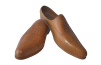 BEAUTIFUL PAIR OF FINELY CARVED TREEN SHOES