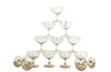 TWELVE ETCHED CHAMPAGNE COUPES