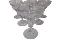 EIGHT HOLLOW STEM CHAMPAGNE COUPES