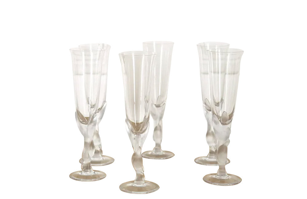 KISSING DOVES CHAMPAGNE FLUTES