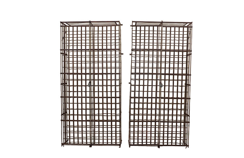 PAIR OF LARGE 19TH CENTURY WINE CAGES